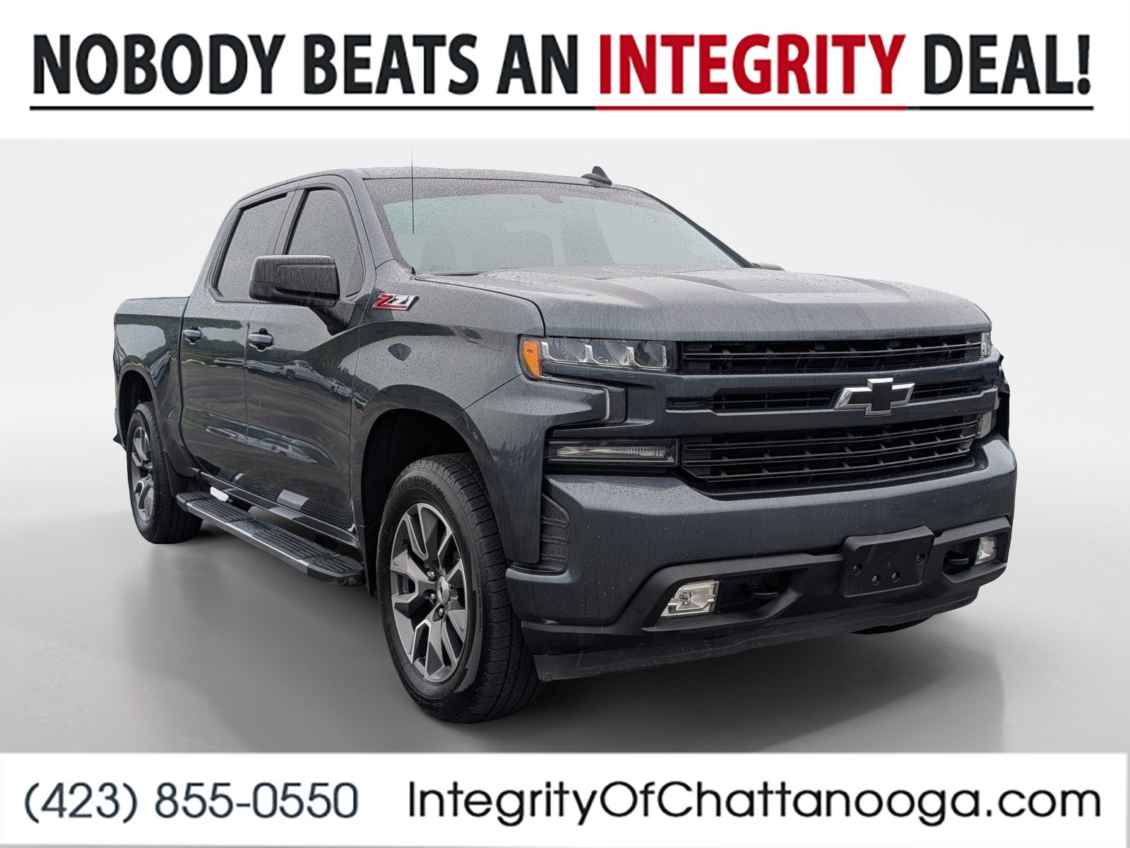 2019 Chevrolet Silverado 1500 RST in Shadow Gray Metallic — front three-quarter view